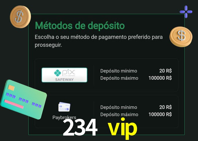 O cassino 234 vip oferece uma grande variedade de métodos de pagamento